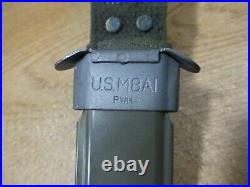 Original CASE U. S. M4 BAYONET withM8A1 PWH Scabbard USGI