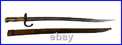 Original French Chassepot Bayonet & Scabbard With Markings