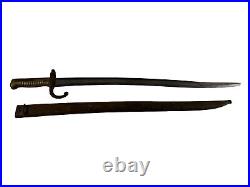 Original French Chassepot Bayonet & Scabbard With Markings