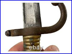 Original French Chassepot Bayonet & Scabbard With Markings