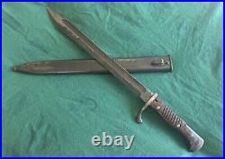 Original German Butcher WWI Model 1898/05 Bayonet with scabbard