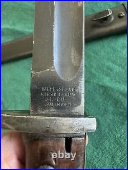 Original German Butcher WWI Model 1898/05 Bayonet with scabbard