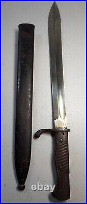 Original German Model 1898/05 WWI Butcher Bayonet With Scabbard