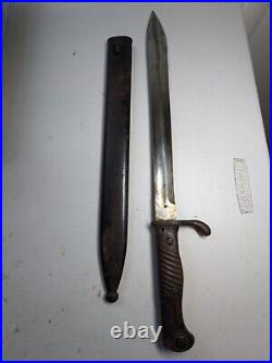 Original German Model 1898/05 WWI Butcher Bayonet With Scabbard