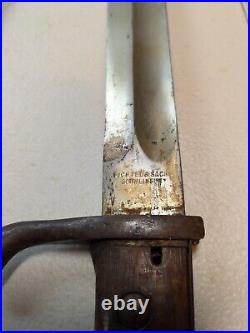 Original German Model 1898/05 WWI Butcher Bayonet With Scabbard