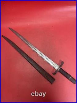 Original Portugese M1885 Austria Steyr Arsenal Made Bayonet And Scabbard