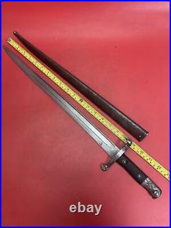 Original Portugese M1885 Austria Steyr Arsenal Made Bayonet And Scabbard