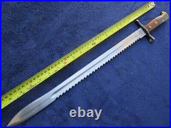 Original Swiss M1914 Pioneer Sawback Bayonet And Scabbard With Hanger