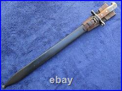 Original Swiss M1914 Pioneer Sawback Bayonet And Scabbard With Hanger