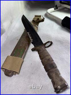 Original USGI USMC OKC3S Marine Corps Bayonet & Scabbard Ontario Knife Co