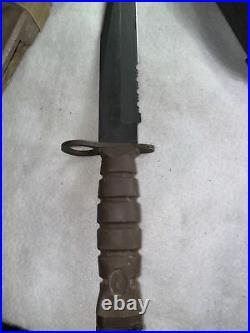 Original USGI USMC OKC3S Marine Corps Bayonet & Scabbard Ontario Knife Co