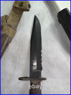 Original USGI USMC OKC3S Marine Corps Bayonet & Scabbard Ontario Knife Co