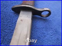 Original Us M1917 Police Shotgun Bayonet And Scabbard Made By Winchester