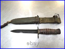 Original WWII CASE USM4 Bayonet with Scabbard