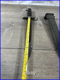 Original WWII US M1 Garand Bayonet AFH 10 Blade withFKF 1955 Scabbard