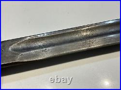 Original WWI Australian Pattern 1907 Lithgow Bayonet & Leather Scabbard 1923 pro