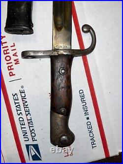 Original WWI Era Argentine 1891 Mauser Bayonet MATCHING NUMBERS