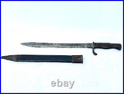 Original Ww1 German Sawback Blade Butcher Bayonet And Scabbard