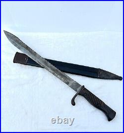 Original Ww1 German Sawback Blade Butcher Bayonet And Scabbard