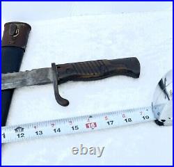 Original Ww1 German Sawback Blade Butcher Bayonet And Scabbard