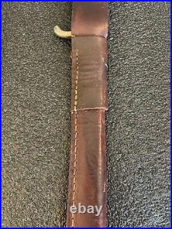 Original Wwi Ww1 German Mauser 1871/98 Bayonet With Leather Scabbard Carl Kaiser