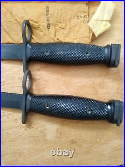 Pair MINT NOS NIW, Both Versions, no us m8a1 scabbard, Imperial Us m7 Bayonet