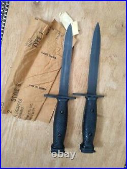 Pair MINT NOS NIW, Both Versions, no us m8a1 scabbard, Imperial Us m7 Bayonet