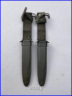 Post-WWII Korean Vietnam M8A1 M1 Garand Bayonet Knife Scabbard USGI NOS Mint x2