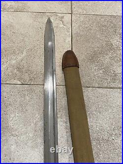 Rare 1913 Springfield Armory Sa M1905 Bayonet M1910 Canvas Scabbard Flaming Bomb