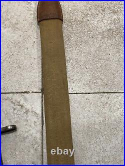 Rare 1913 Springfield Armory Sa M1905 Bayonet M1910 Canvas Scabbard Flaming Bomb