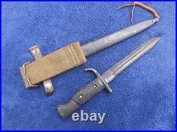Rare Original Argentine Commando Sawback Knife Bayonet And Scabbard