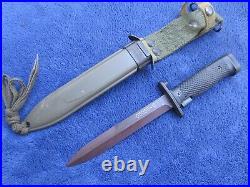 Rare Vintage Original Haiti Bayonet And Sheath Made In W. Germany