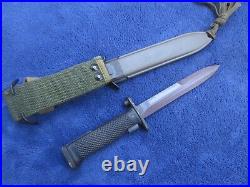 Rare Vintage Original Haiti Bayonet And Sheath Made In W. Germany