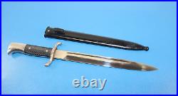 Rare WWII German Police Dress Dagger Bayonet Knife L&W H + Scabbard & Frog