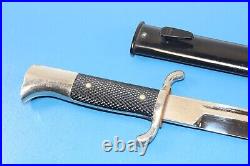 Rare WWII German Police Dress Dagger Bayonet Knife L&W H + Scabbard & Frog