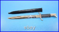 Rare WWII German Police Dress Dagger Bayonet Knife L&W H + Scabbard & Frog