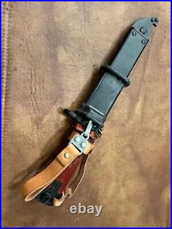 Soviet Bayonet Knife With Scabbard And Frog. Original Circa 1980's. Unused