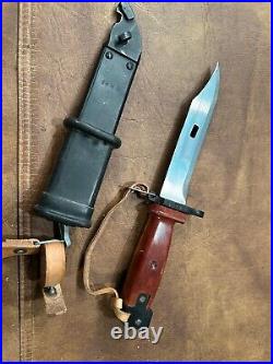 Soviet Bayonet Knife With Scabbard And Frog. Original Circa 1980's. Unused