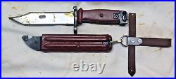 Soviet Russian Military Izhevsk 74 Bayonet With Frog And Scabbard