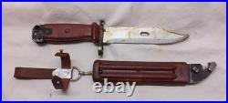 Soviet Russian Military Izhevsk 74 Bayonet With Frog And Scabbard