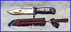 Soviet Russian Military Izhevsk 74 Bayonet With Frog And Scabbard. 1