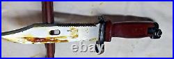 Soviet Russian Military Izhevsk 74 Bayonet With Frog And Scabbard. 1