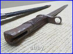 Spanish Model 1893 Long BAYONET and Leather SCABBARD