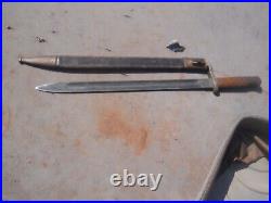 Spanish Model 1893 mauser rifle Bayonet w scabbard bayonette fabrica de toledo