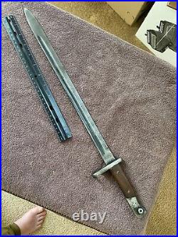 Spanish bayonet stamped with PR8 (reconditioned) and 1915 (SN) no scabbard
