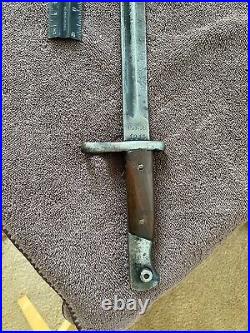 Spanish bayonet stamped with PR8 (reconditioned) and 1915 (SN) no scabbard