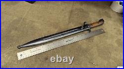 Swedish M1914 Bayonet for 6.5 1894/14 Mauser Carbine With Scabbard