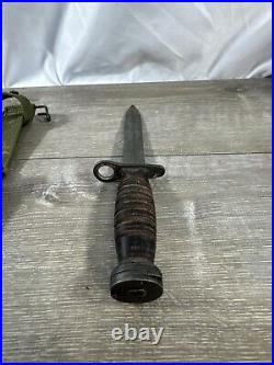 US-M4 Camillus Bayonet for m-1 carbine & USM8A1 Scabbard