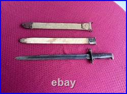 US WW1 1918 Old SA Springfield Armory Bayonet Fighting Knife with Scabbard