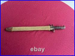 US WW1 1918 Old SA Springfield Armory Bayonet Fighting Knife with Scabbard